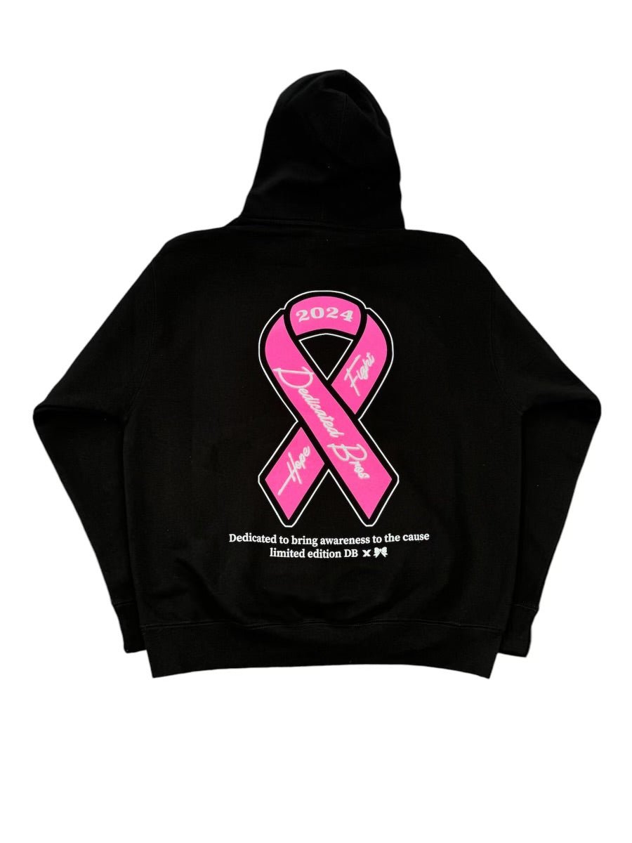 Dedicated Bros Black Hoodie X Breast Cancer Awareness LIMITED EDITION!