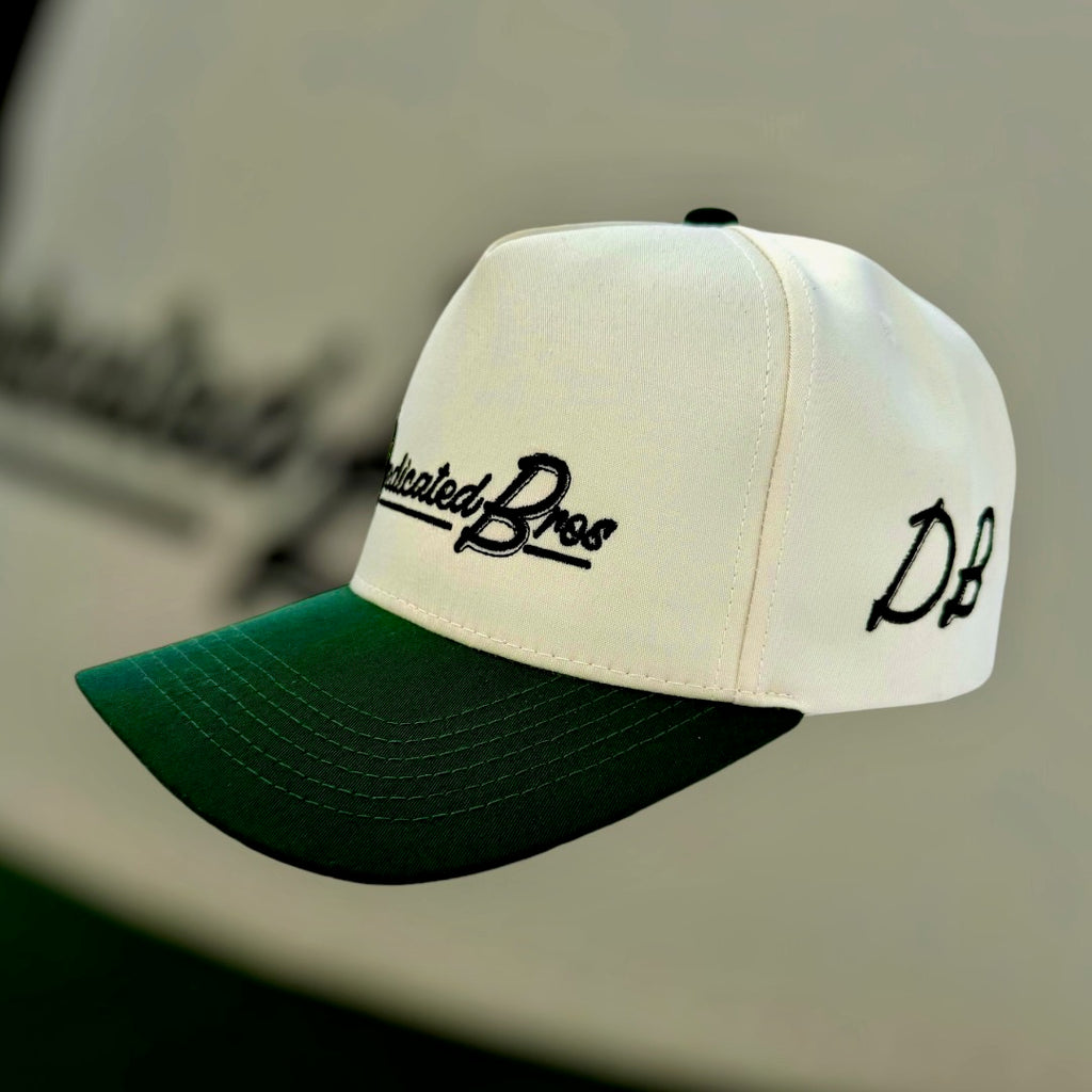 Dedicated Bros Cream/Green Premium SnapBack Hat