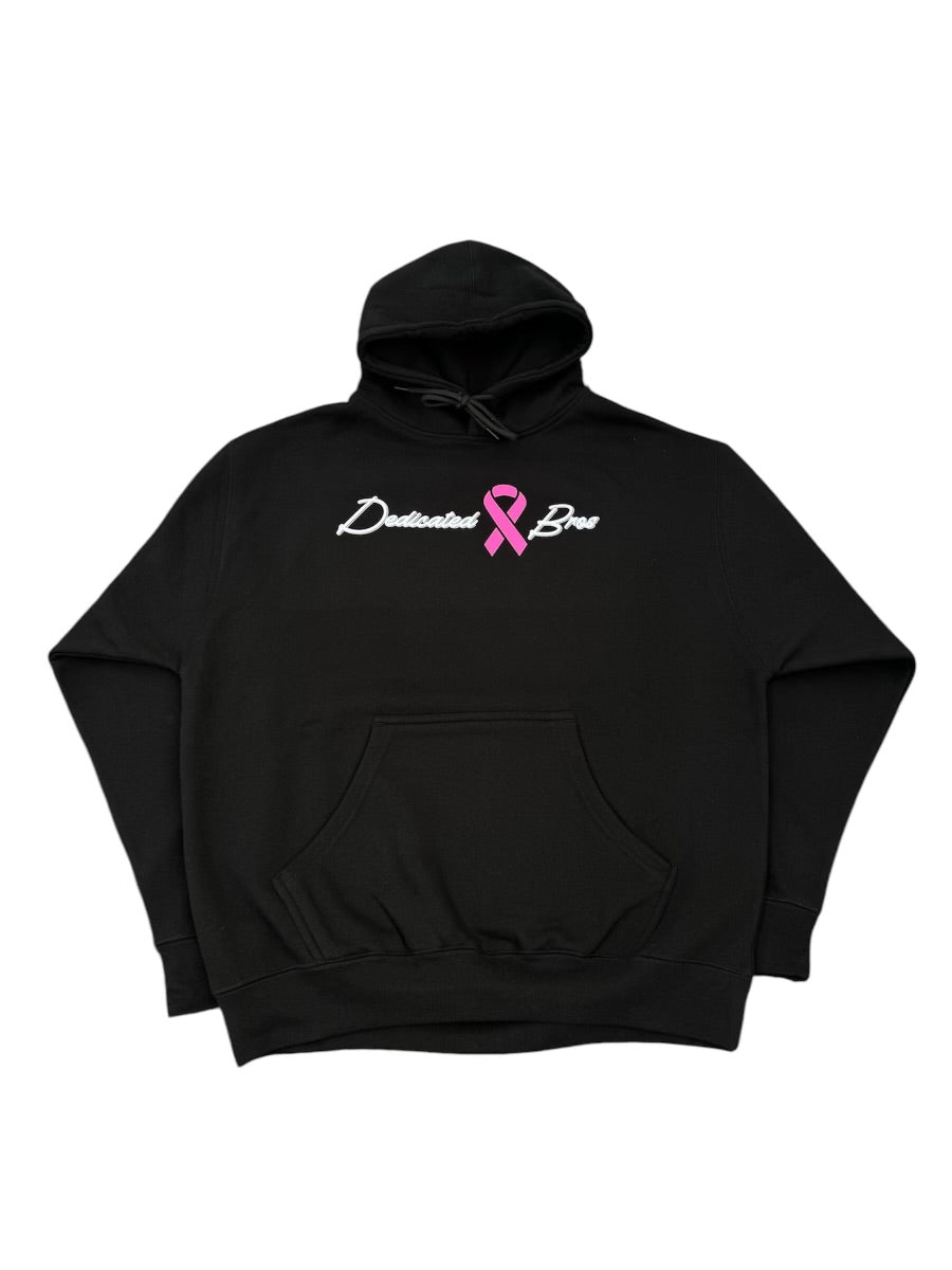 Dedicated Bros Black Hoodie X Breast Cancer Awareness LIMITED EDITION!